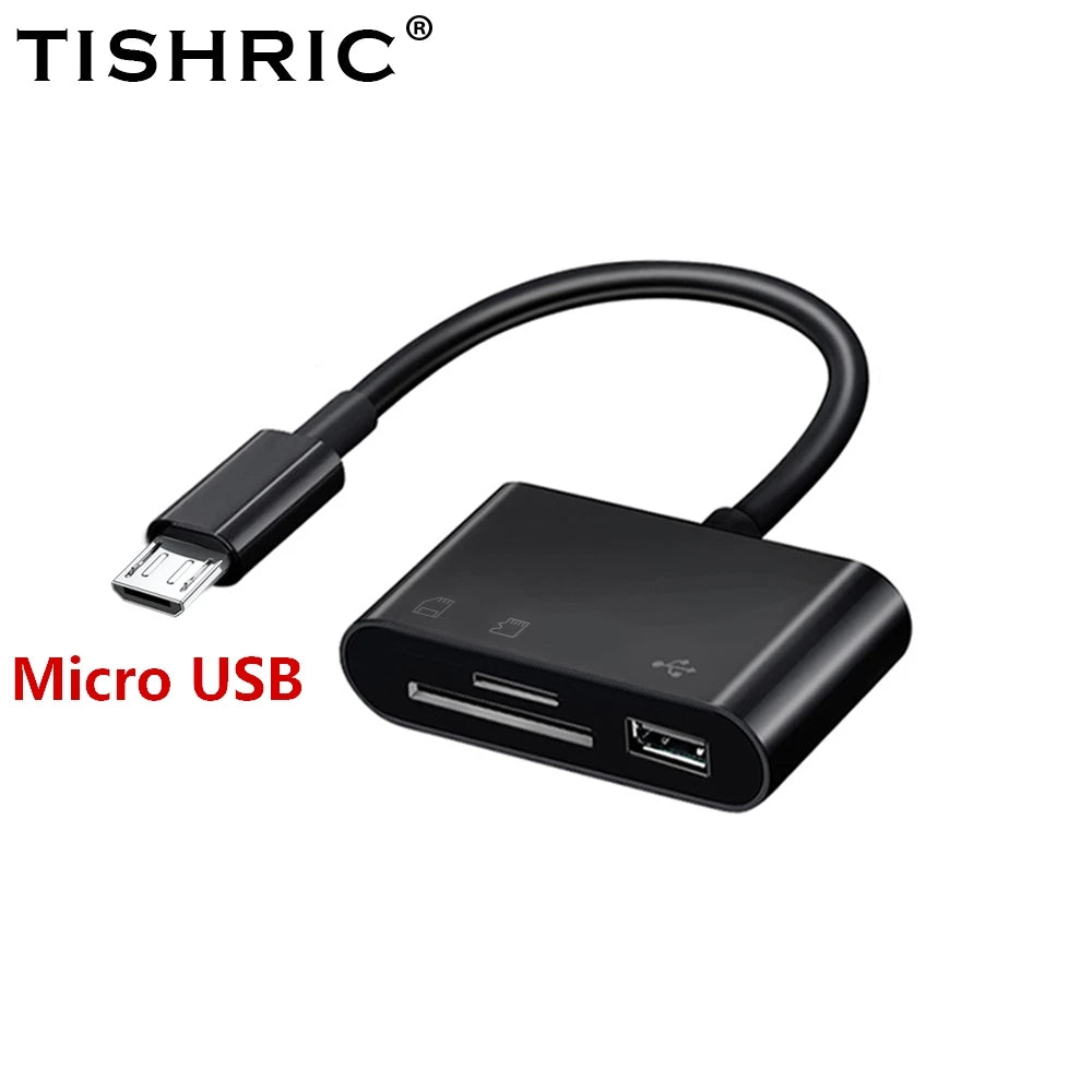 TISHRIC 3-in-1 Type-C Card Reader Adapter