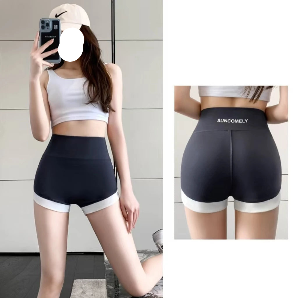 Short Yoga Femme Taille Haute Séchage Rapide