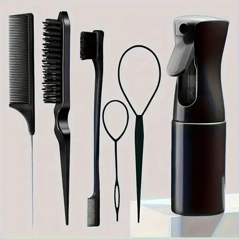 Kit Coiffure Pro : Brosses, Peigne & Pulvérisateur