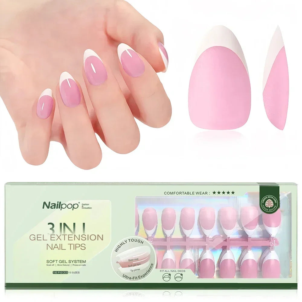 Nailpop 3 en 1 : Pointes Françaises Prêtes