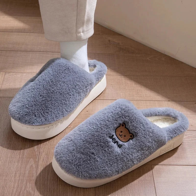 Pantoufles Coton Douillette Unisexe Hiver Confort