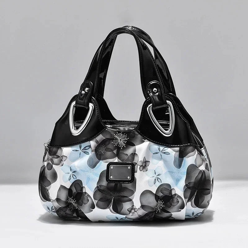 Sac Vintage Fleurs en PU Souple