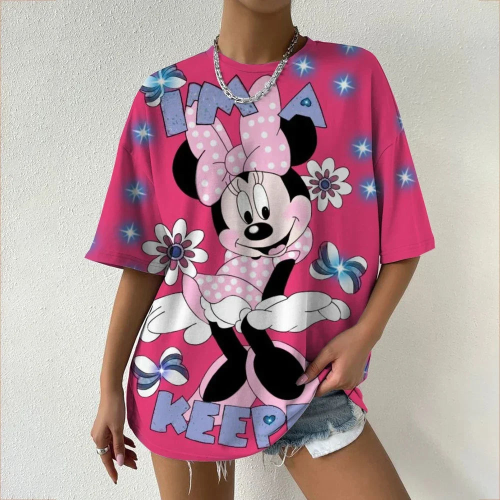 T-shirt Minnie et Mickey : Style Familial Éclatant
