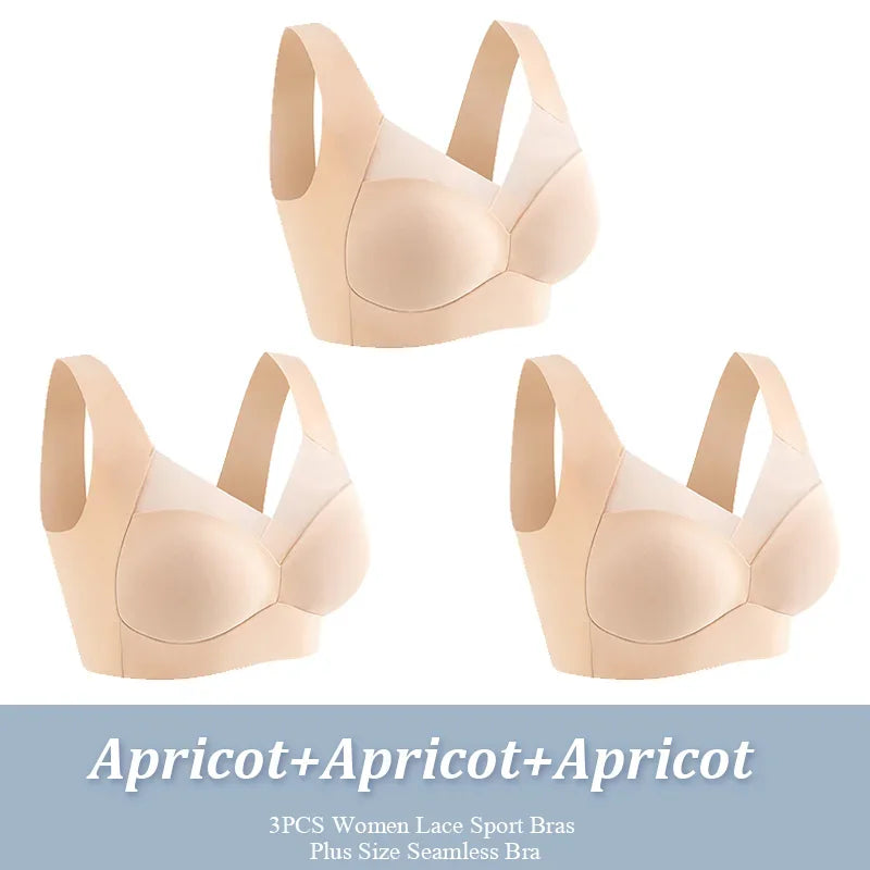 Brassière Sport en Dentelle Sans Couture - 3 Pièces