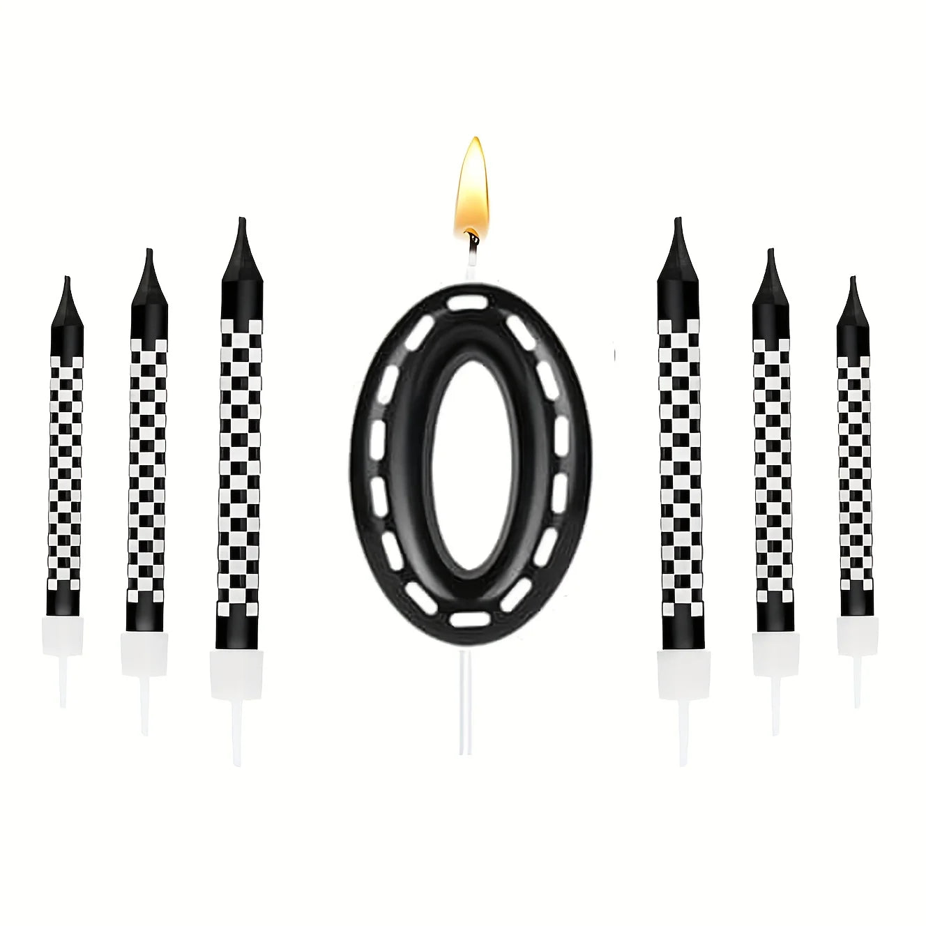 Racing Car Birthday Candle Set: Sparkling Cake Numbers