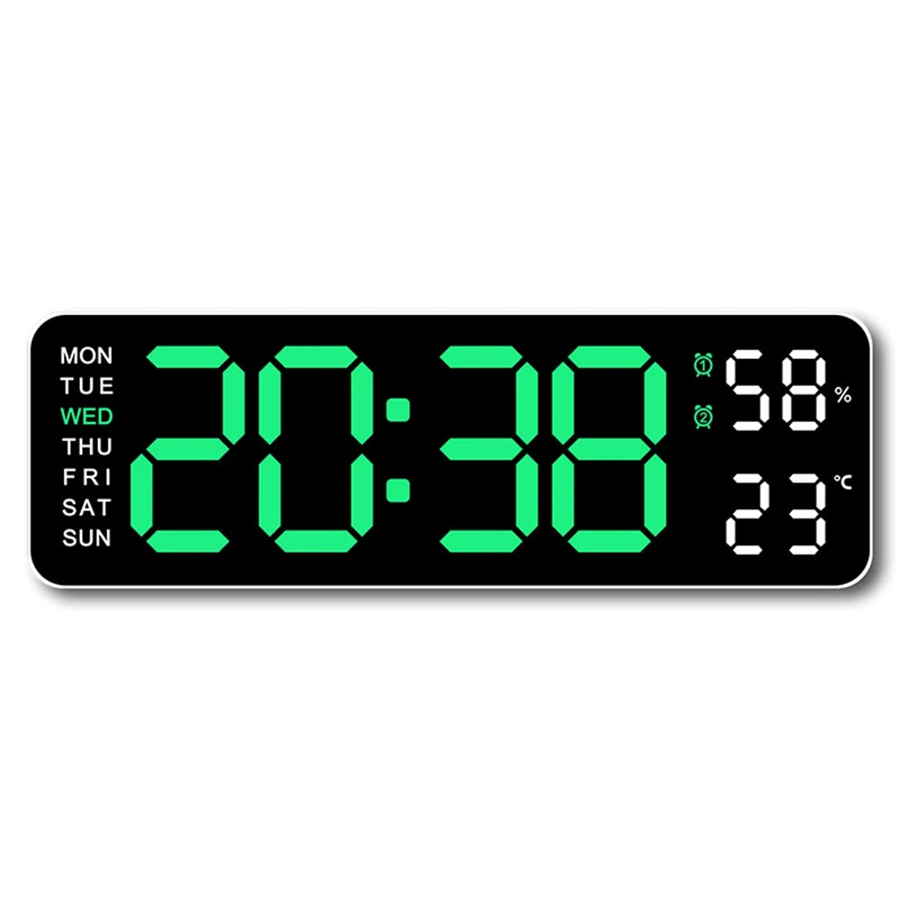 Horloge LED Murale Multifonction Température & Humidité