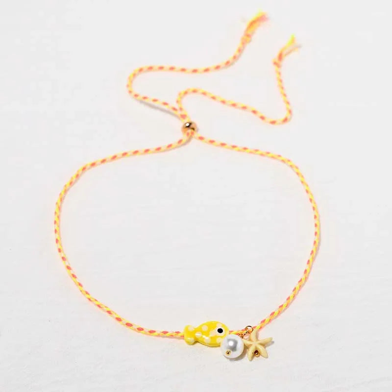 Collier Poisson Bohème en Céramique