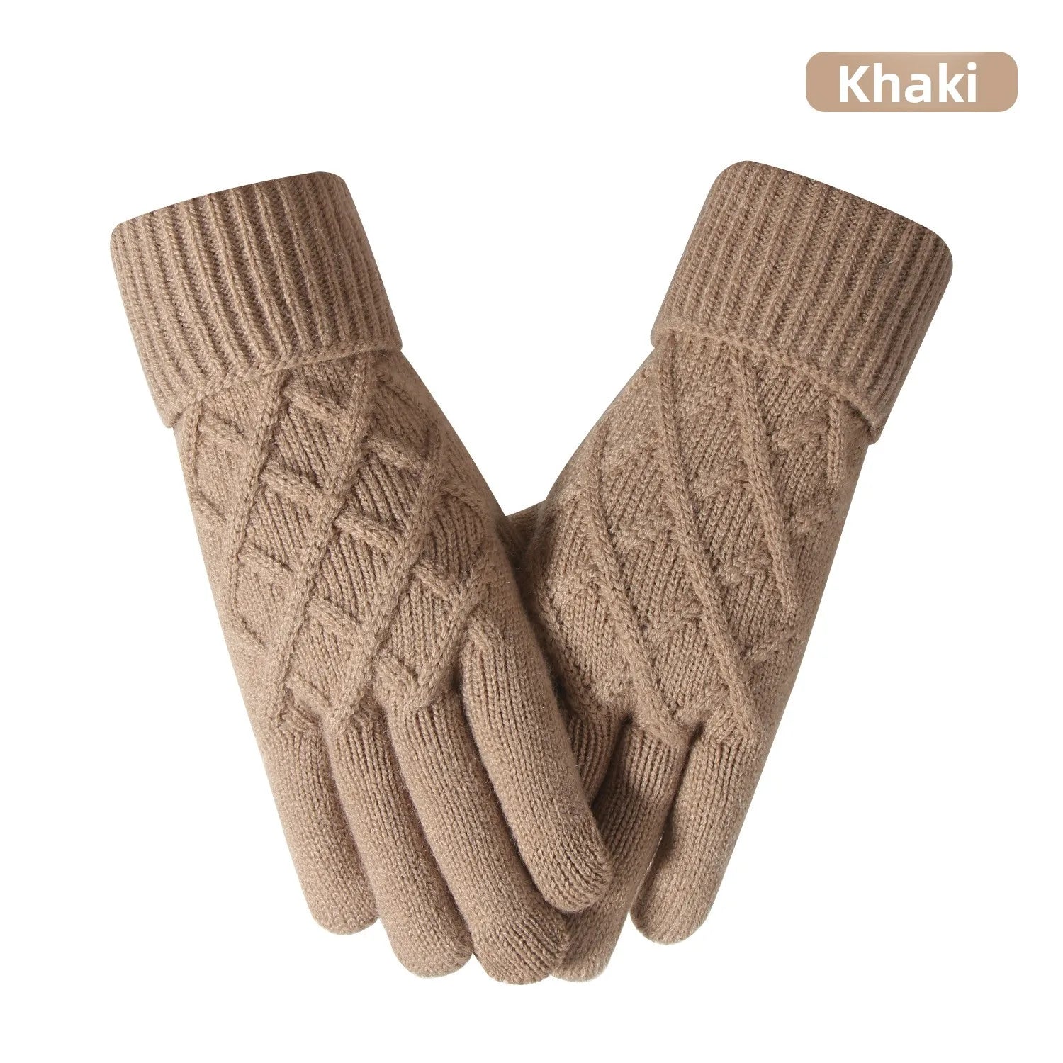 Gants d'hiver tactiles en tricot chaud