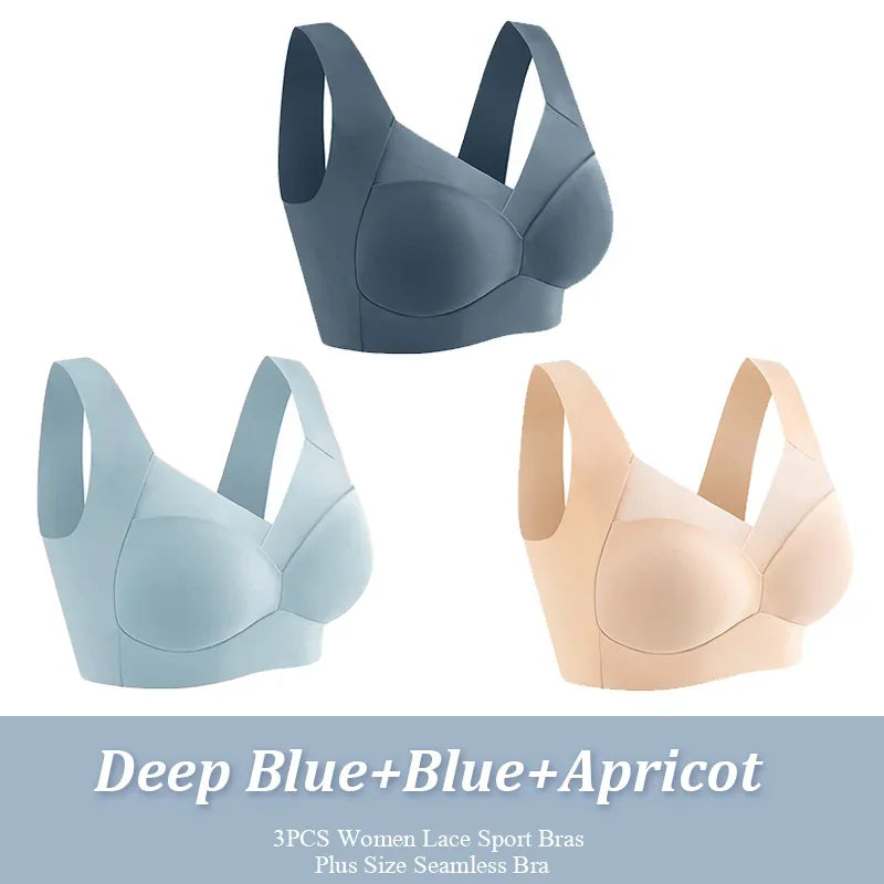 Brassière Sport en Dentelle Sans Couture - 3 Pièces