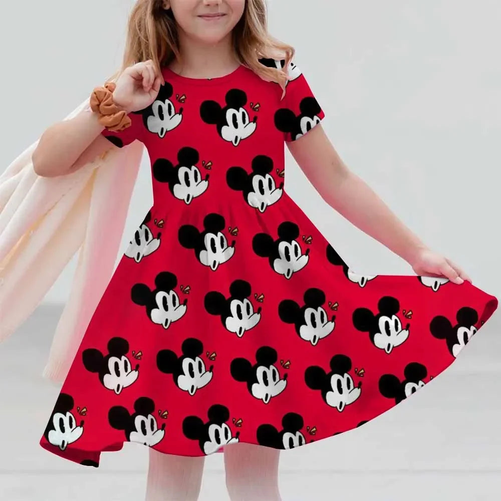 Robe Mini Mickey Princesse Été 2025 pour Filles