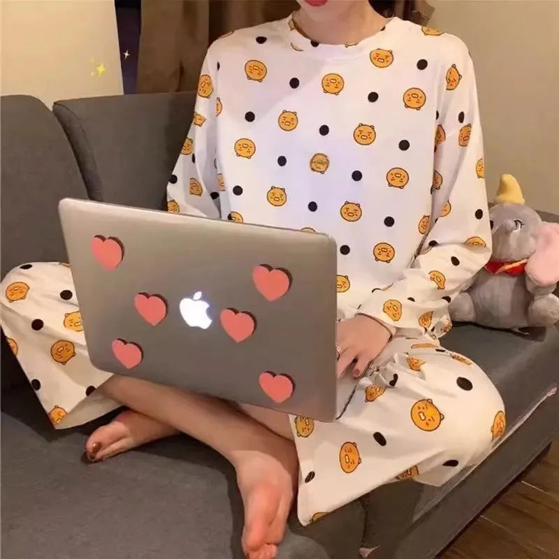 Pyjamas Mignons Coréens pour Femmes Courtes