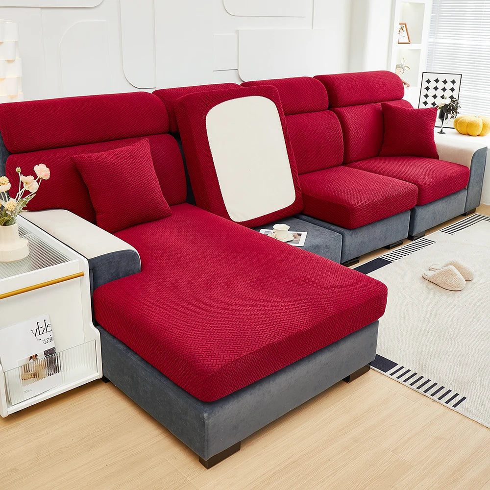 Housse élastique jacquard pour canapé – Protège-meuble