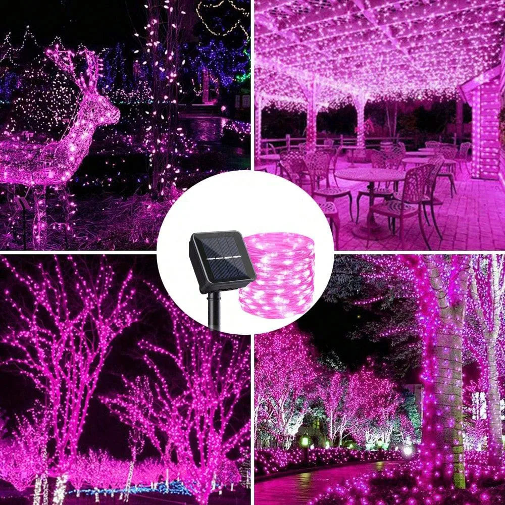 Guirlande Solaire Étoilée - 8 Modes Lumineux Extérieurs