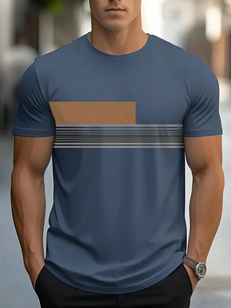 T-shirt décontracté homme à motifs estivaux