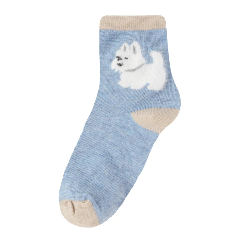 Chaussettes Chien Cartoon en Coton pour Femmes