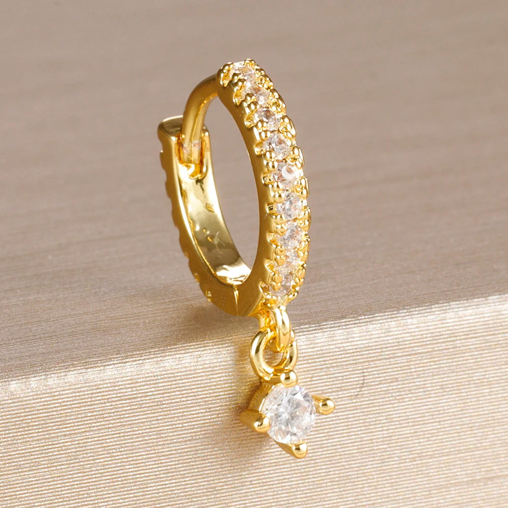 Étoile & Feuille: Boucles d'Oreilles Cerceau Chic