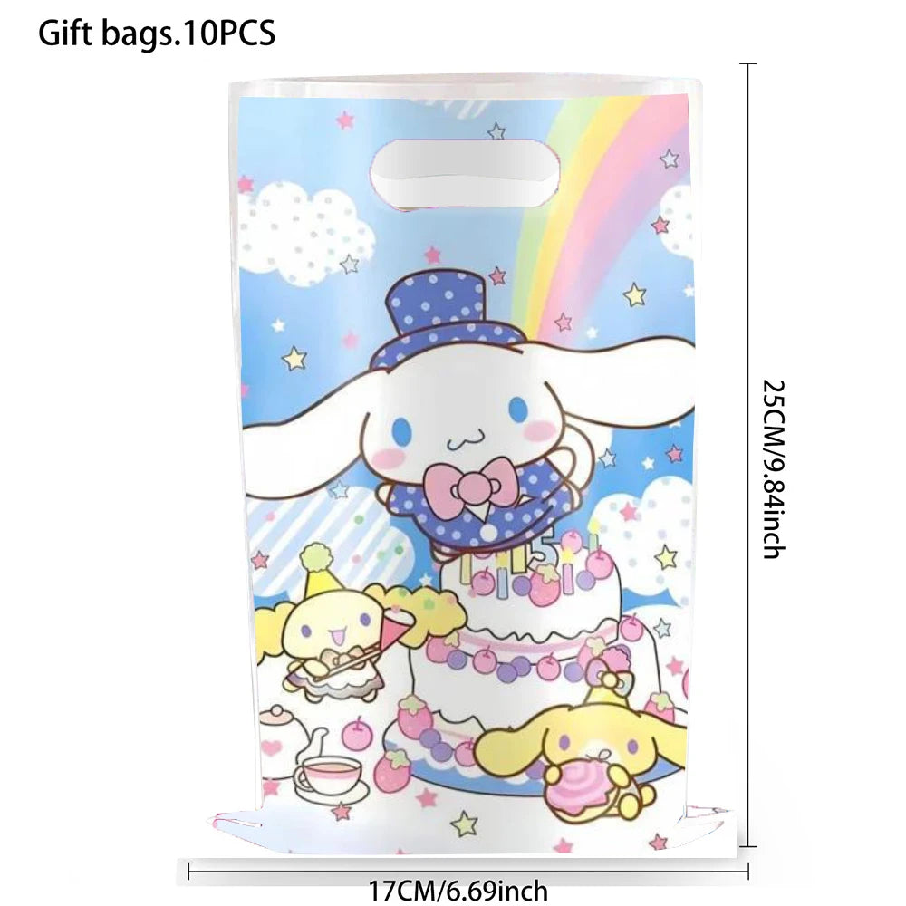 Sacs Cadeaux Miniso Kuromi & Hello Kitty Fête 25cm