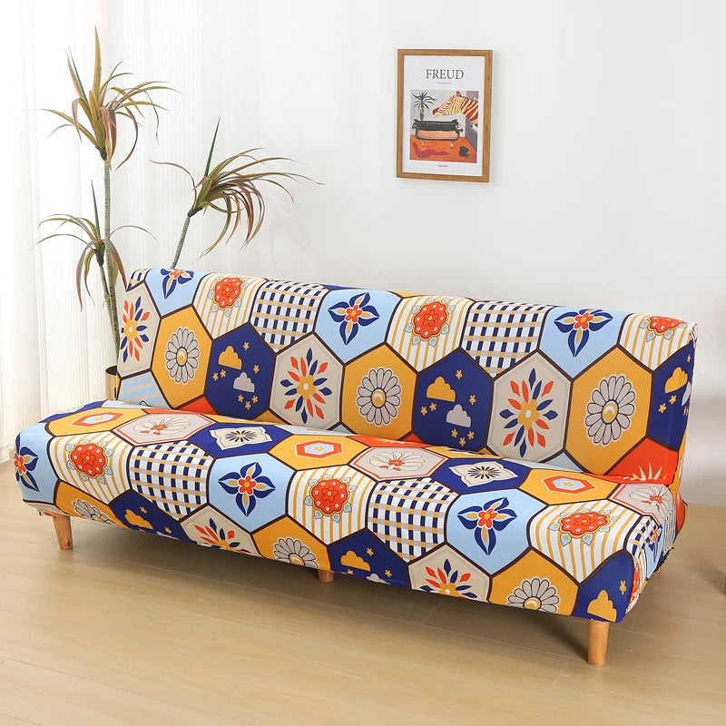 Housse Futon Spandex Antidérapante Amovible Lavable