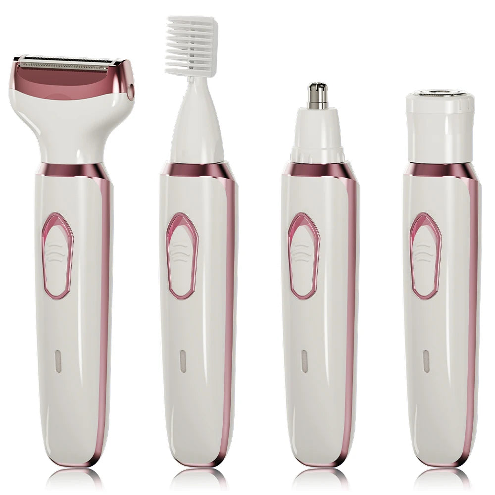 Rasoir 4 en 1 Élégance Femme - Kit Beauté Rechargeable