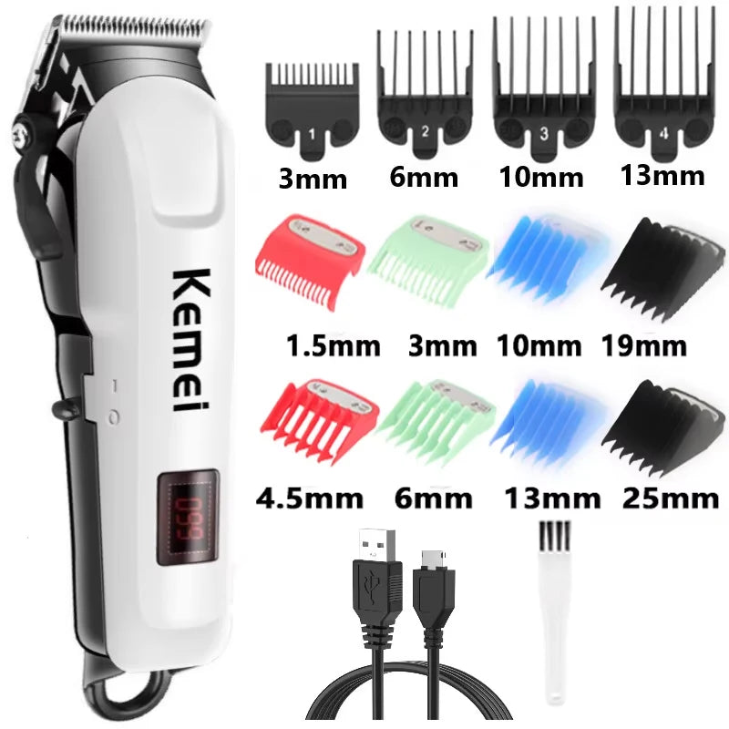 Kemei Pro 809A: Wireless Hair Clipper for Men