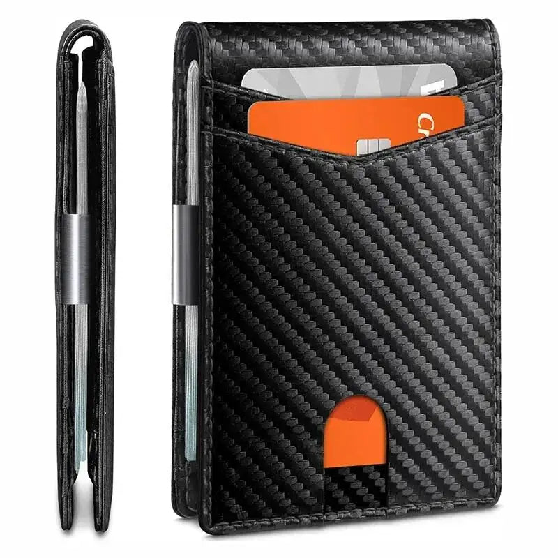 Carbon Luxe RFID Wallet: Slim Men's Card Holder