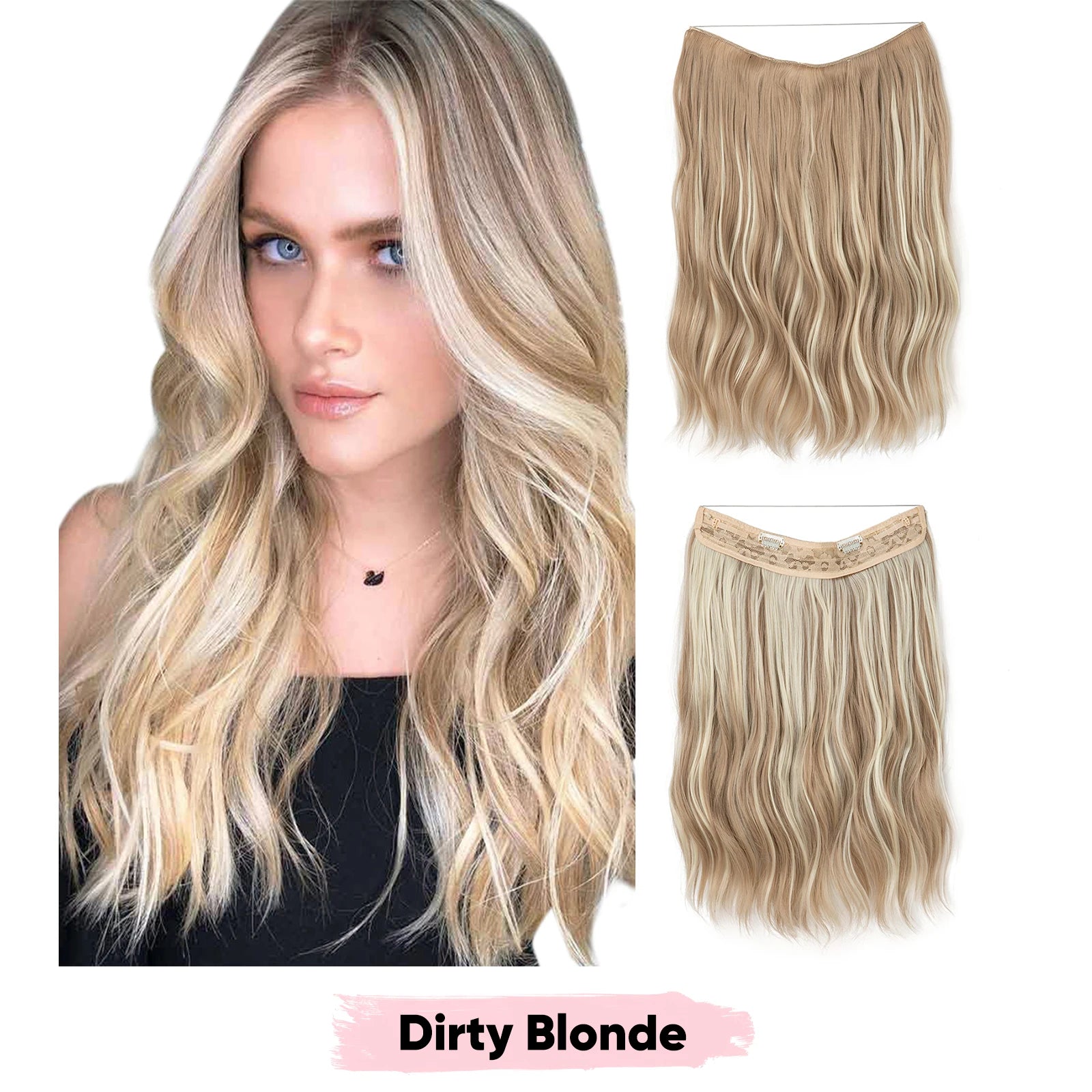 Extensions Clip-in SARLA - Ombre Blonde Naturelle
