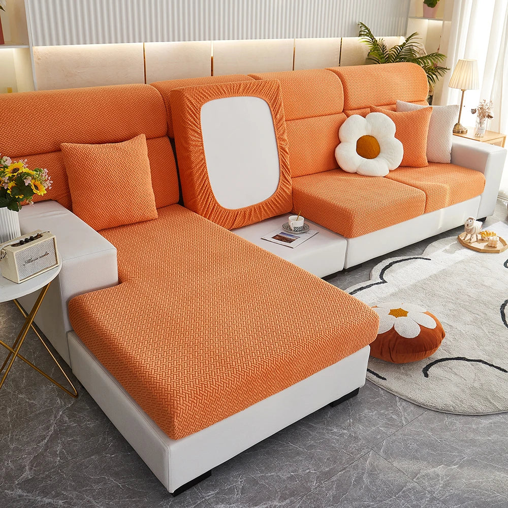 Housse élastique jacquard pour canapé – Protège-meuble