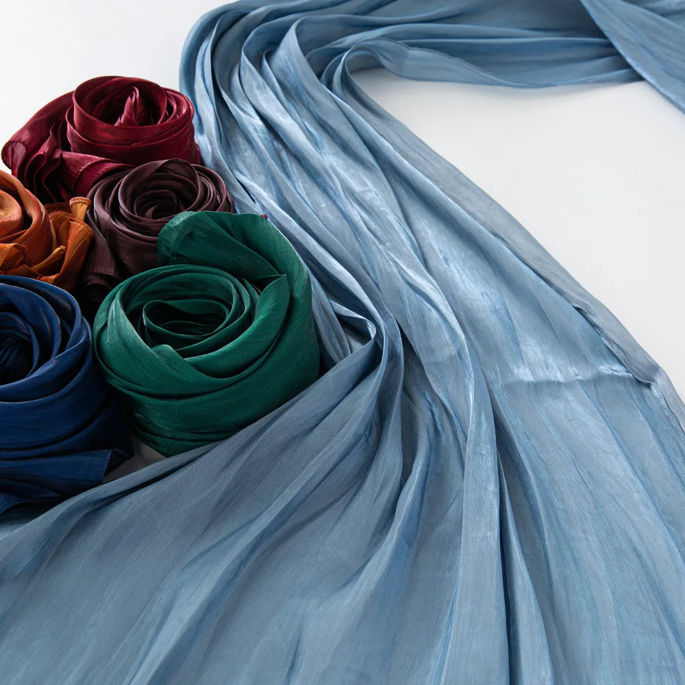 Foulards Unis en Soie Immitée - Élégance Éternelle