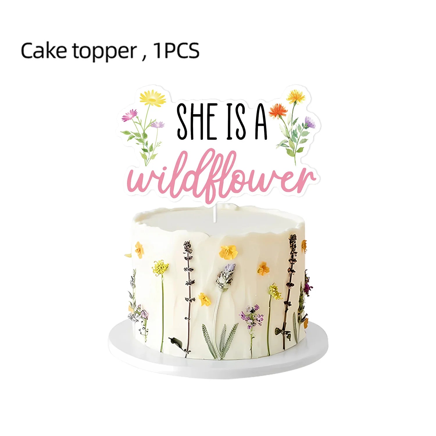 Assiettes Fleurs Joyeuses pour Anniversaire Fille