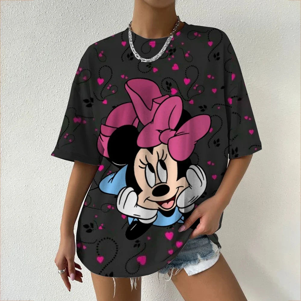 T-shirt Minnie et Mickey : Style Familial Éclatant