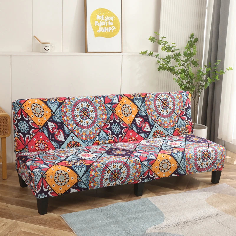 Housse Futon Spandex Antidérapante Amovible Lavable