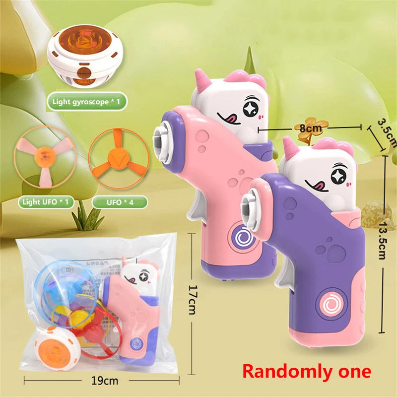 GyroSoucoupe Dino 2-en-1 : Jouet Fusée & Sport