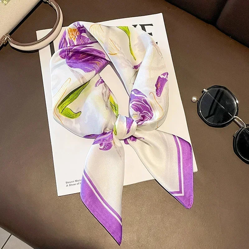 Foulard Luxe Satiné Équestre pour Femme