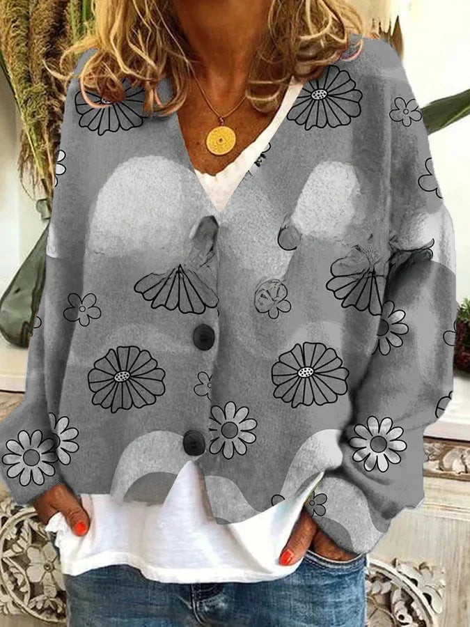 ChicSoft 3D Knit Cardigan - Casual Elegance