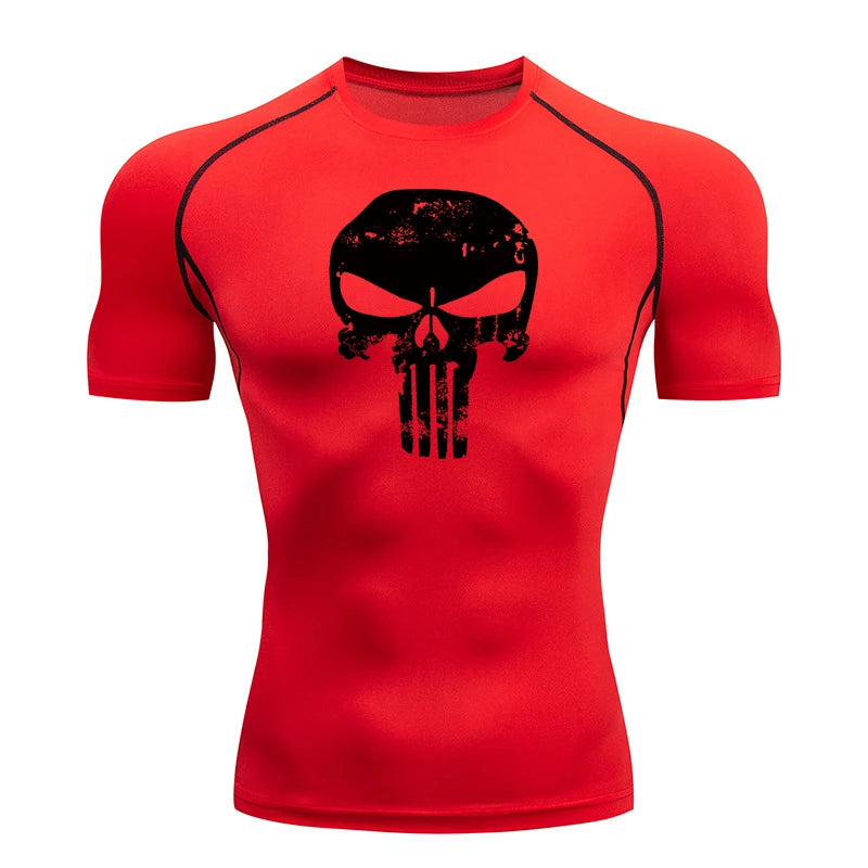 CrâneFit: T-shirt Compression Homme Séchage Rapide