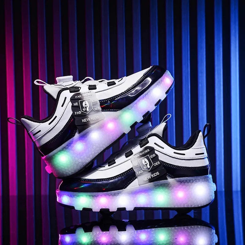 Rollers Adulte LED USB - Patins Lumineux Rechargeables