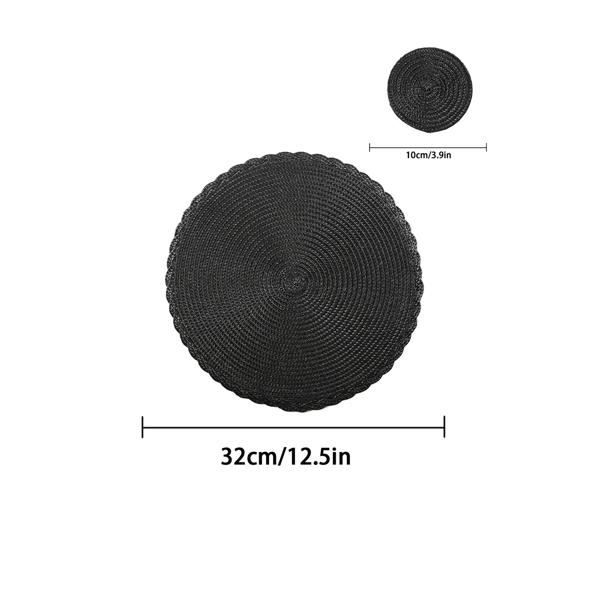 Sets Ronds Tressés Fête - 12 Pcs, Lavables & Antidérapants