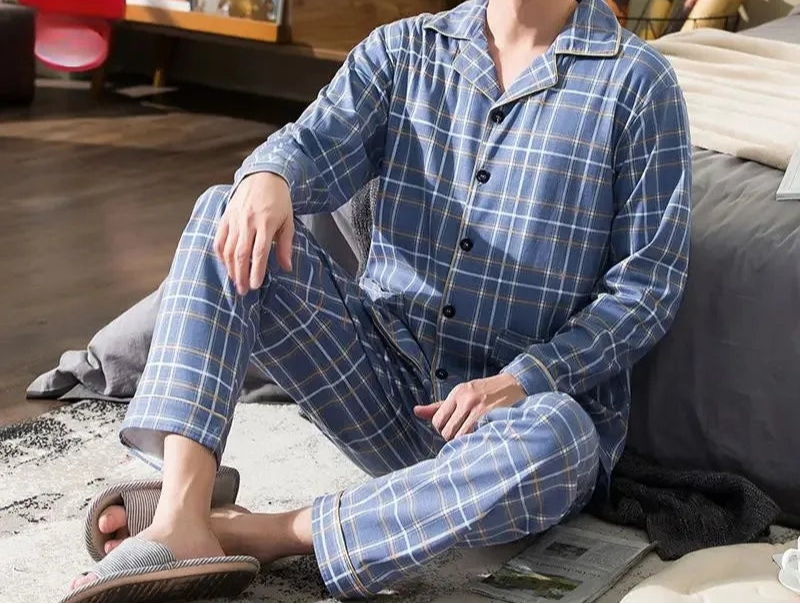 Pyjama Luxe Coton Homme - Confort Automnal