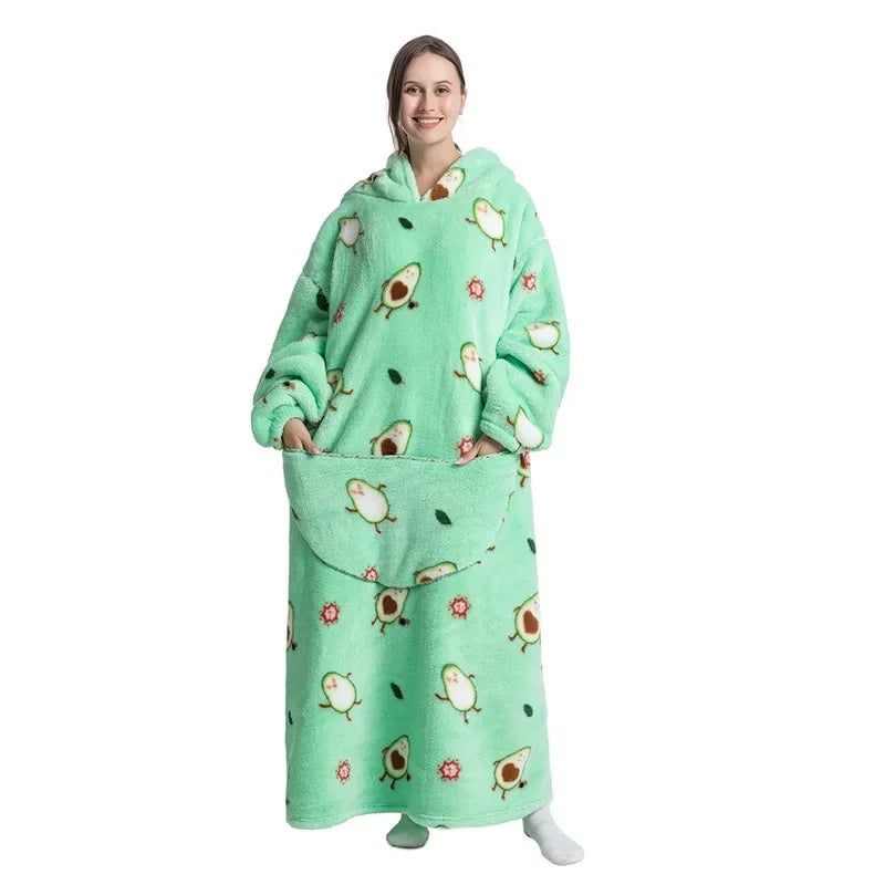 Ultra Couverture à Capuche Cocooning Hiver Unisexe