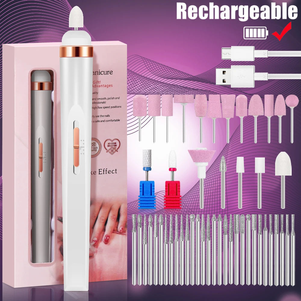 YIKOOLIN 5-in-1 USB Nail Drill & Manicure Kit