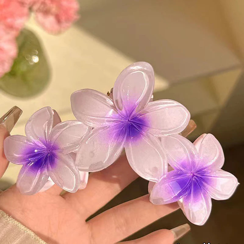 Fleurs Plumeria - Pinces à Cheveux Colorées