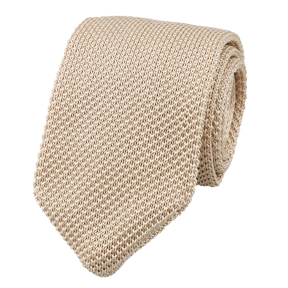 Cravate Tricotée Bleu Foncé Élégance Casual