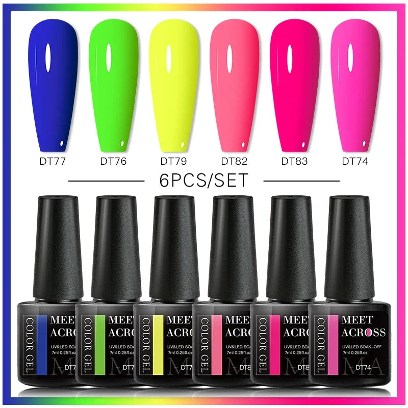 Kit Gel Vernis Macaron 6 Couleurs