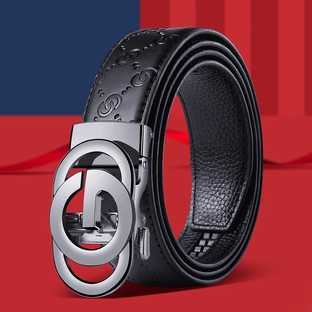 Ceinture Luxe Cuir Souple pour Hommes Élégante