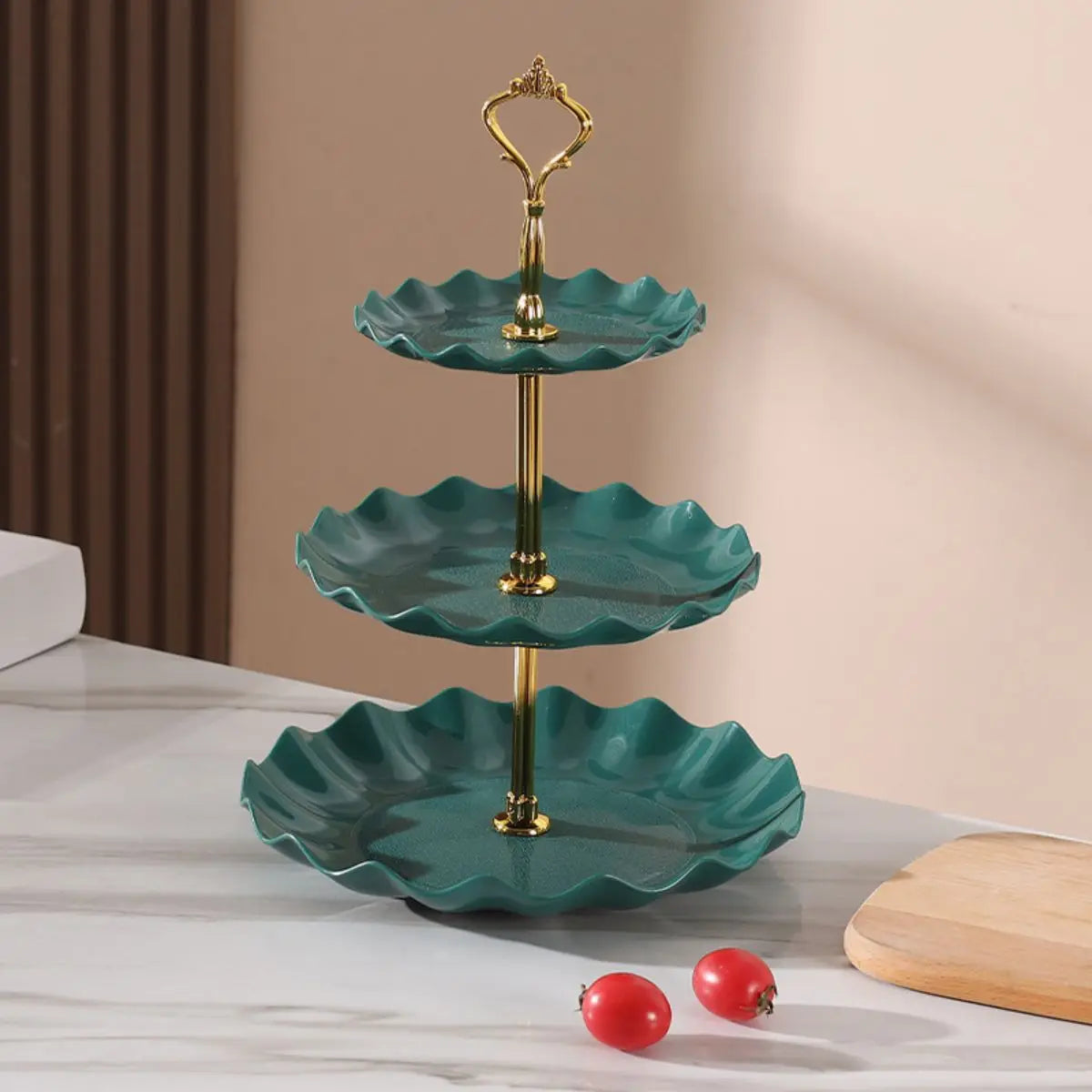 Elegant 3-Tier Fruit Cake Dessert Stand