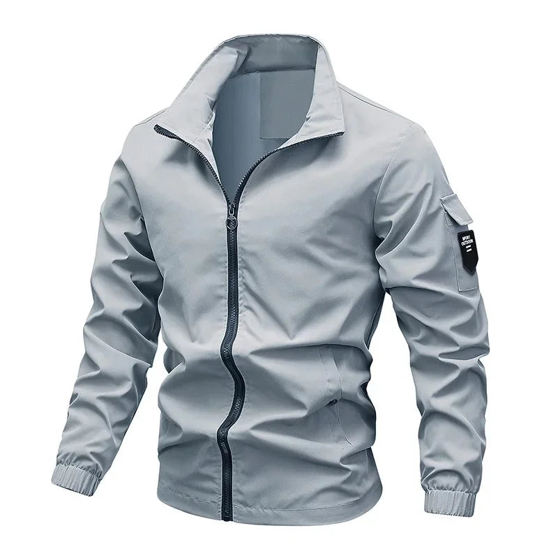 Veste Automne Unisexe Col Montant Baseball Chic