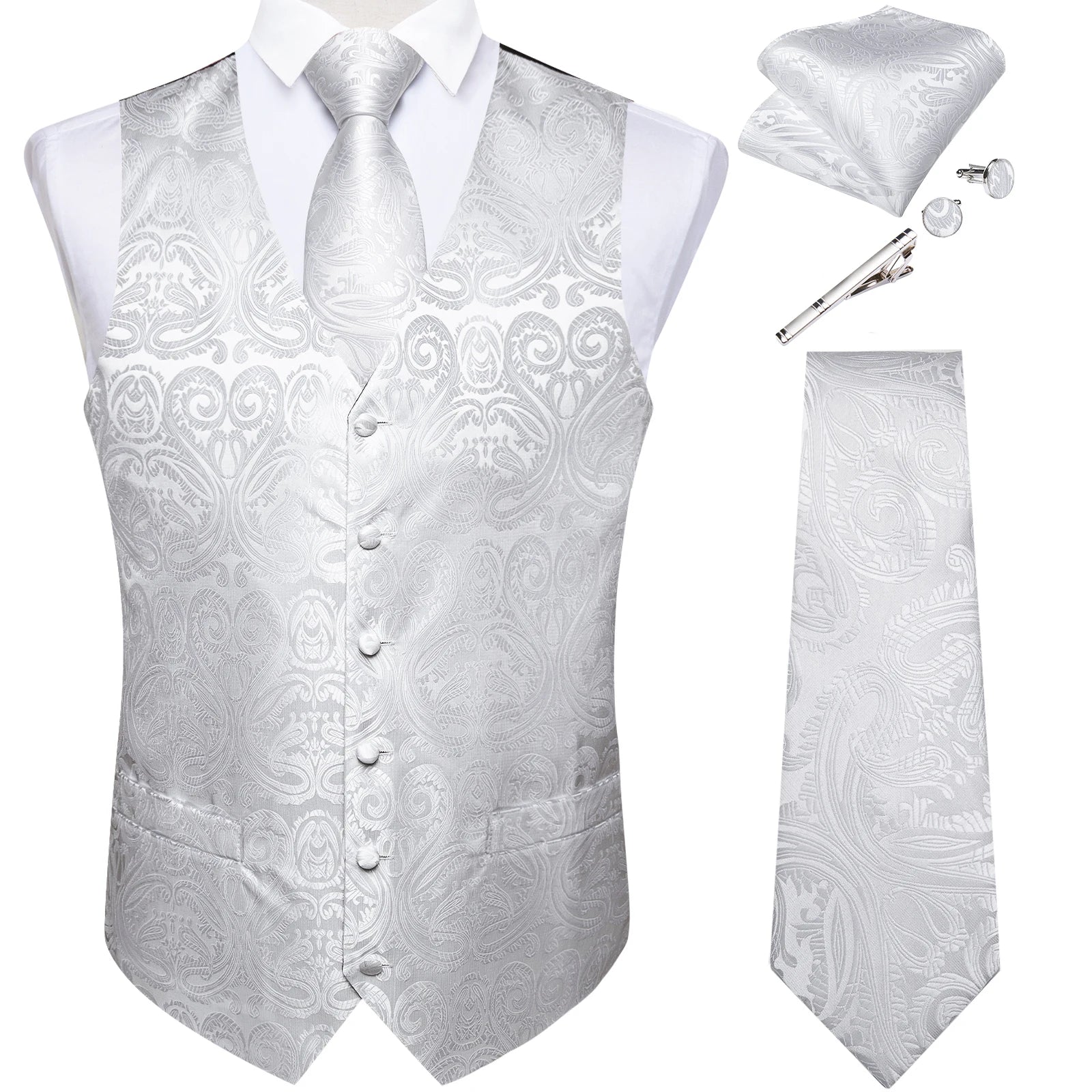 Gilet Luxe Mariage avec Accessoires