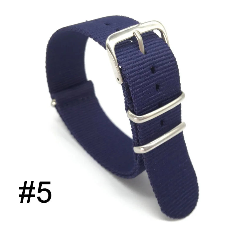 Nylon Woven Watch Strap & Belt Accessory - Grey Yellow