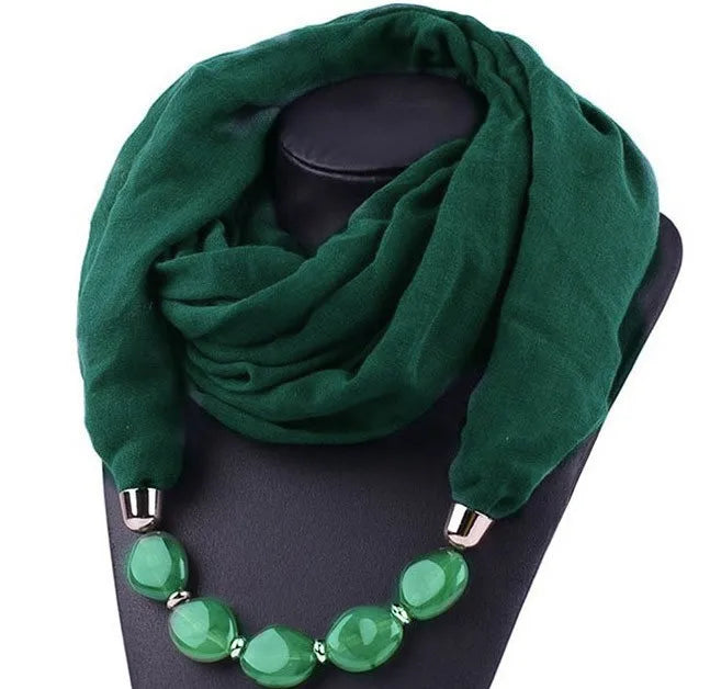 Ethnic Chic Scarf & Pendant Set for Women