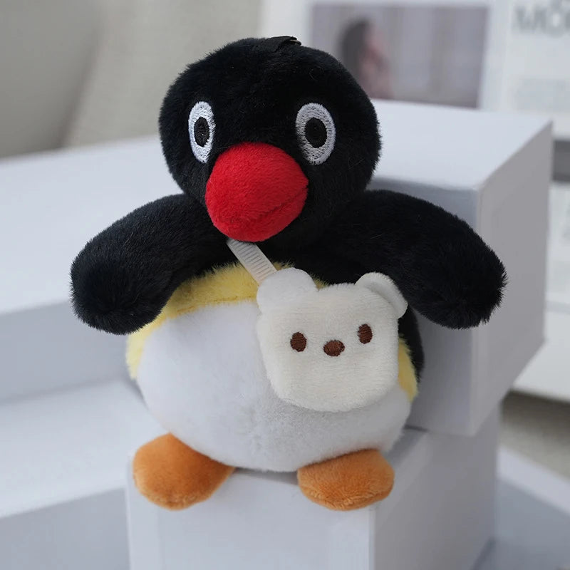 Puffy Penguin Charm: Plush Keychain & Bag Accessory